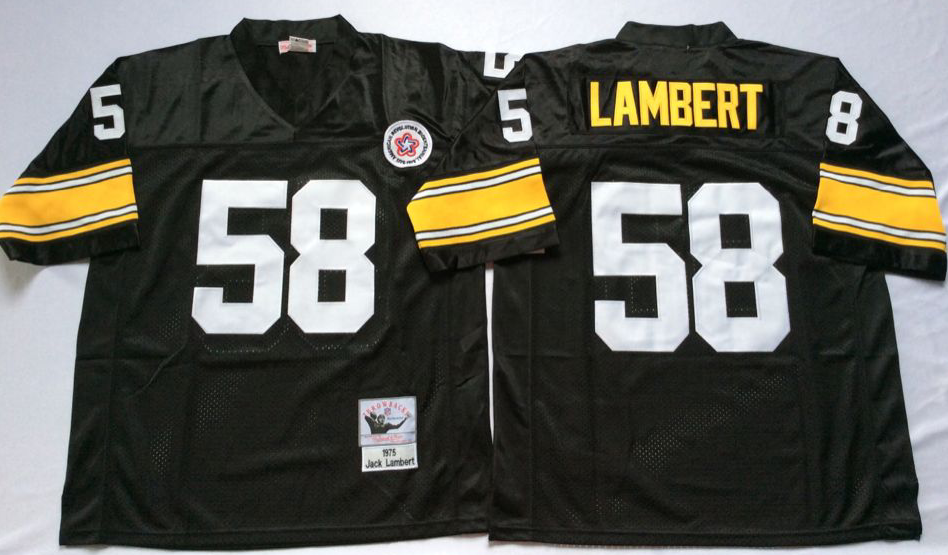 Men NFL Pittsburgh Steelers 58 Lambert black Mitchell Ness jerseys
